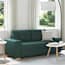  vidaXL sötétzöld szövet loveseat kanapé 140 cm termék 2. képe
