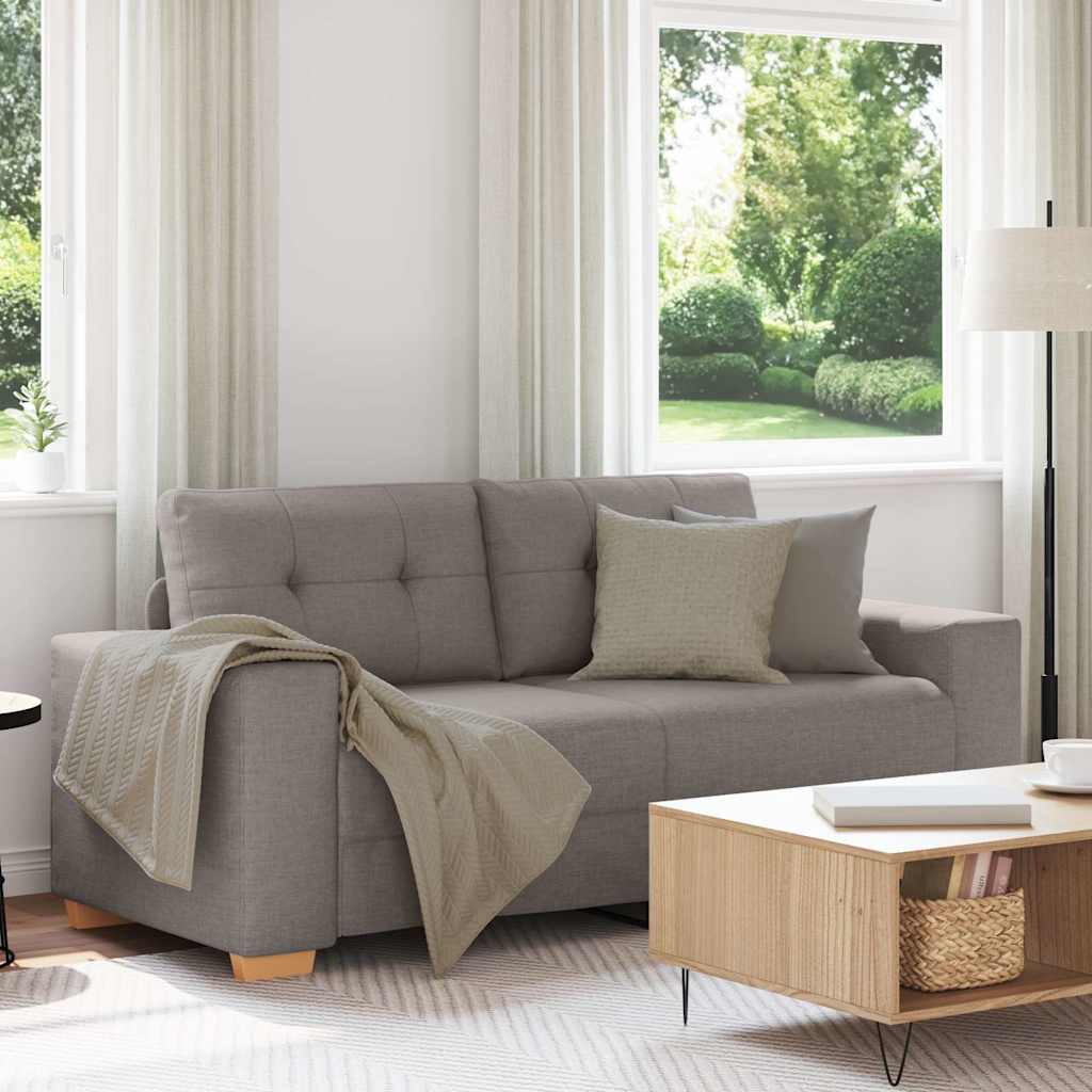 vidaXL Loveseat-Sofa Taupe 140 cm Stoff