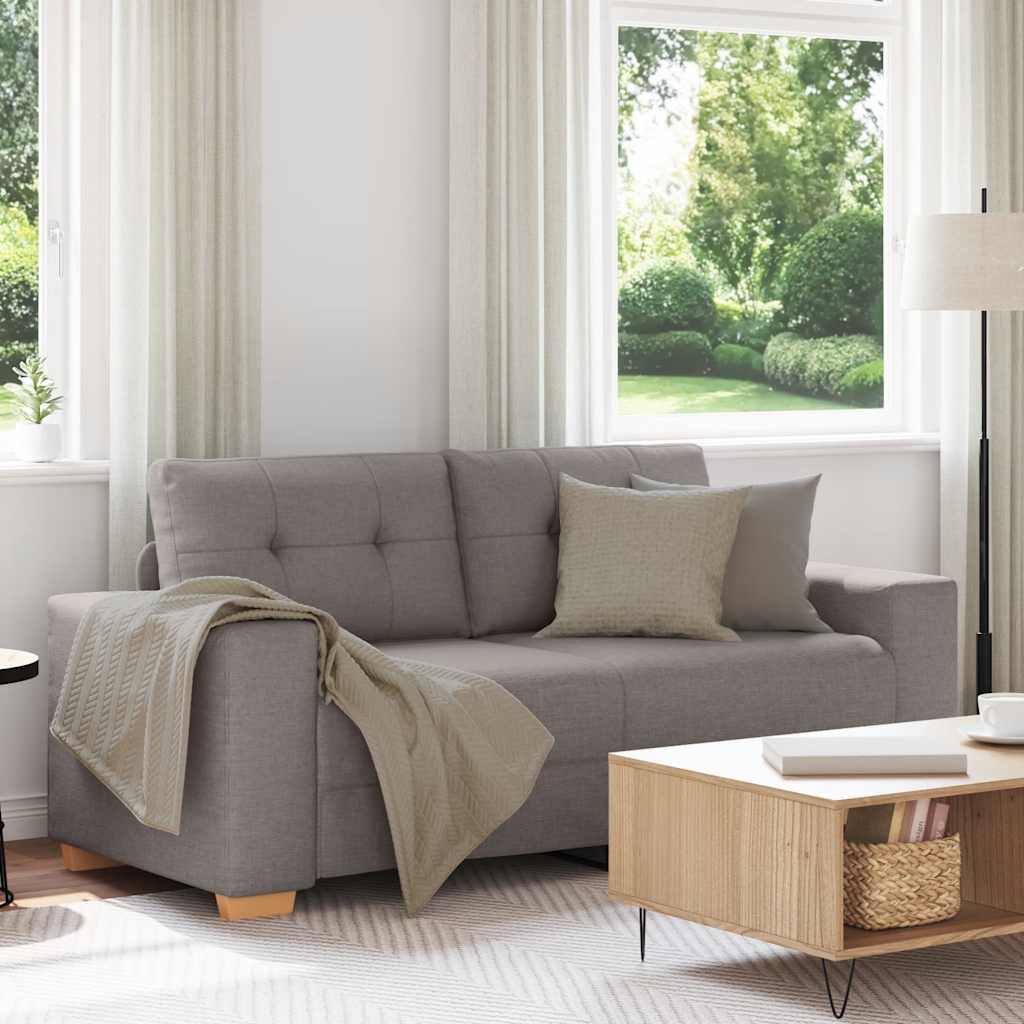 vidaXL Canapea extensibilă tip loveseat, gri taupe, 180x77x82 cm, material textil