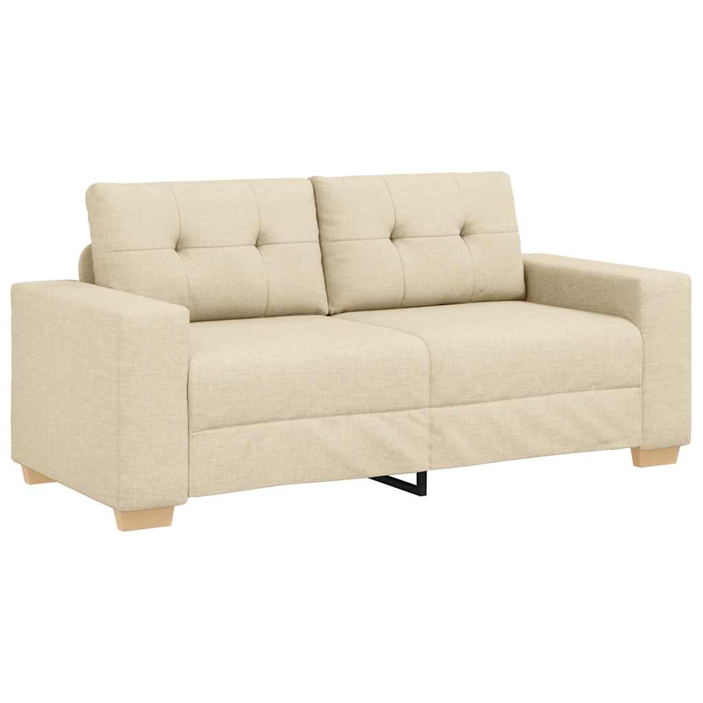 Thumbnail - vidaXL Loveseat-Sofa Creme 140 cm Stoff