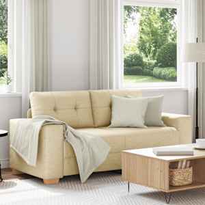 Dvosed kremne barve 180x77x82 cm blago