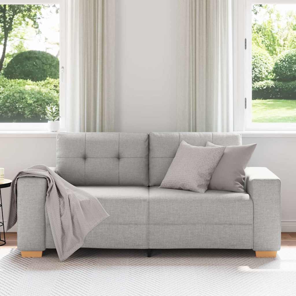 vidaXL Loveseat Bank Wolkengrijs 180x77x82 cm Stof grijs, foto 2