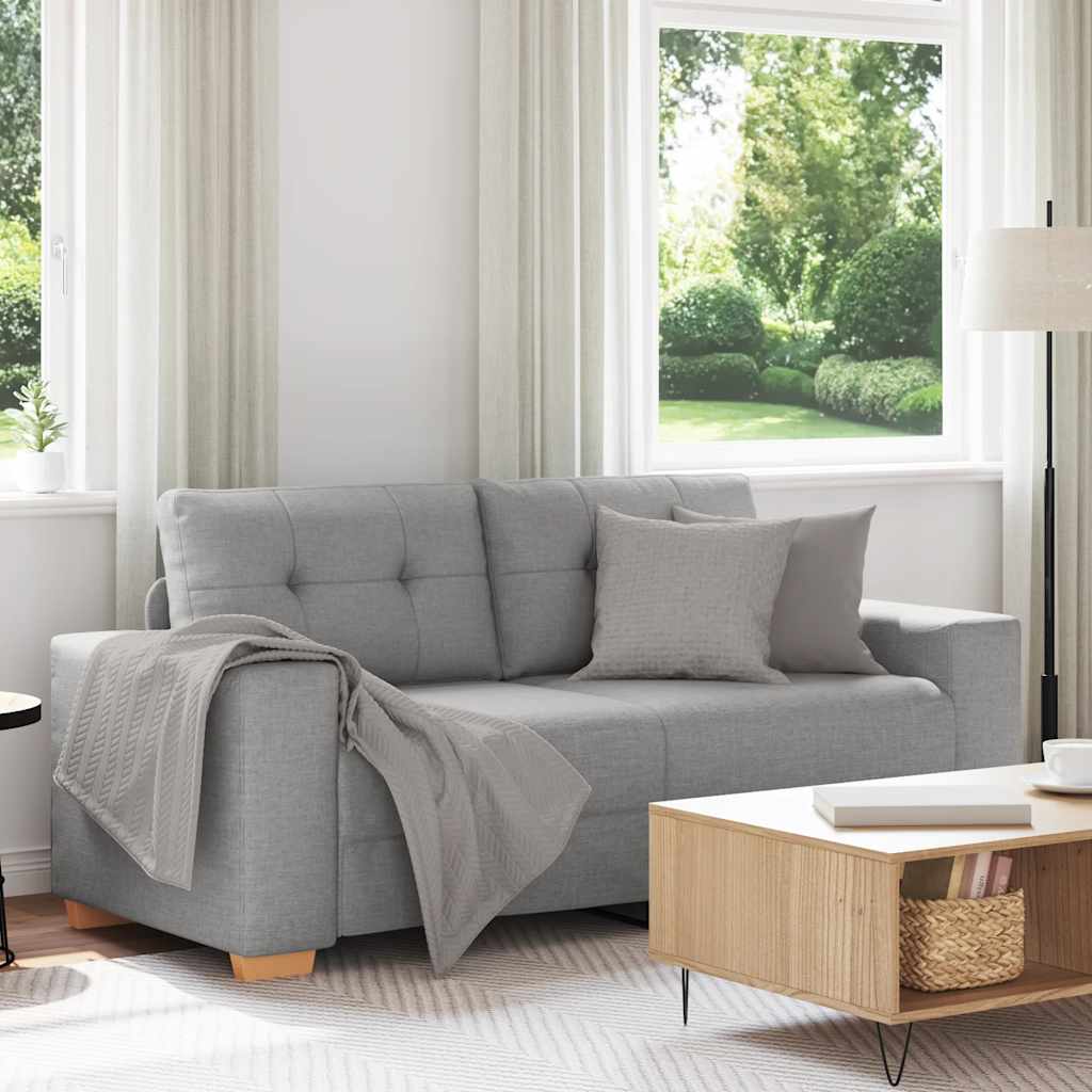 vidaXL Loveseat-Sofa Wolkengrau 140 cm Stoff