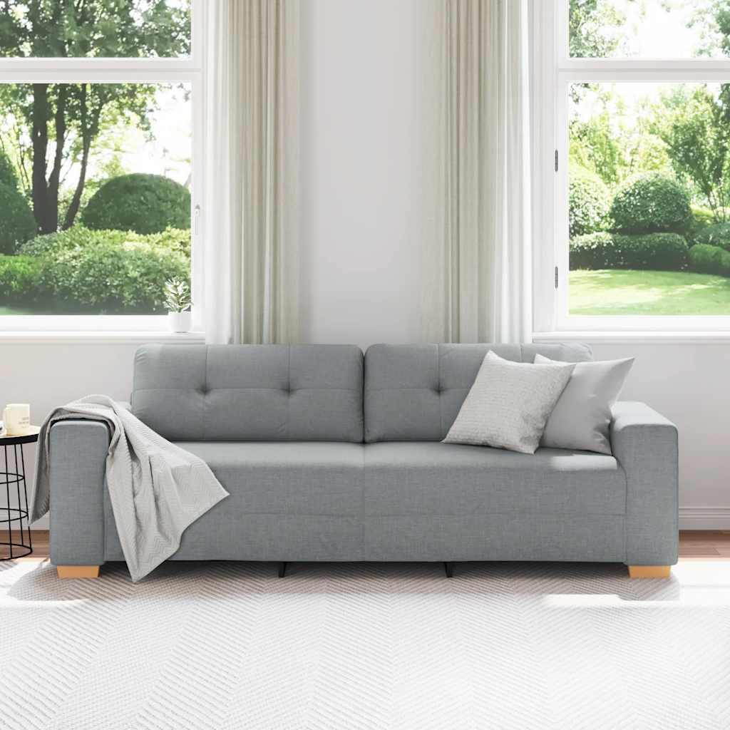 vidaXL 3-zitsbank lichtgrijs 180 cm stof