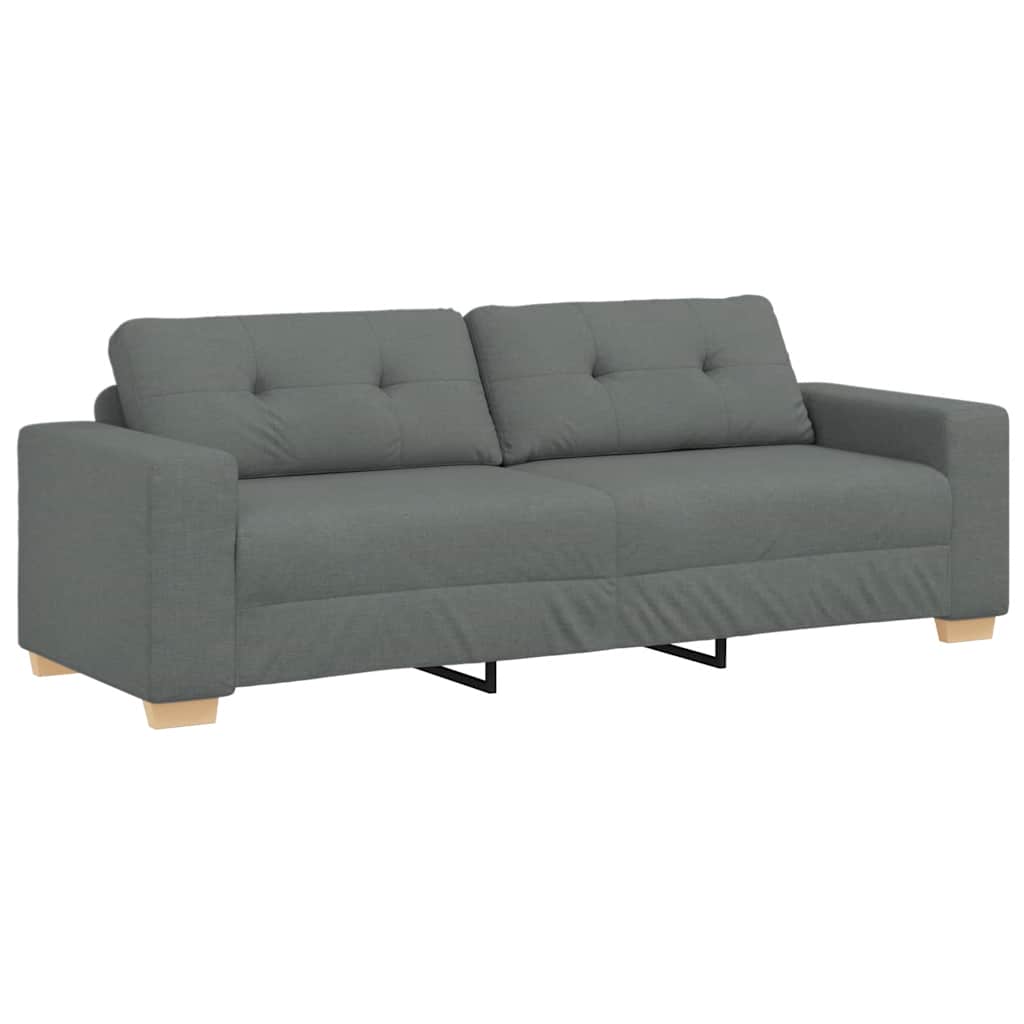 VidaXL 3-zitsbank Donkergrijs 220x78x80 Cm Stof