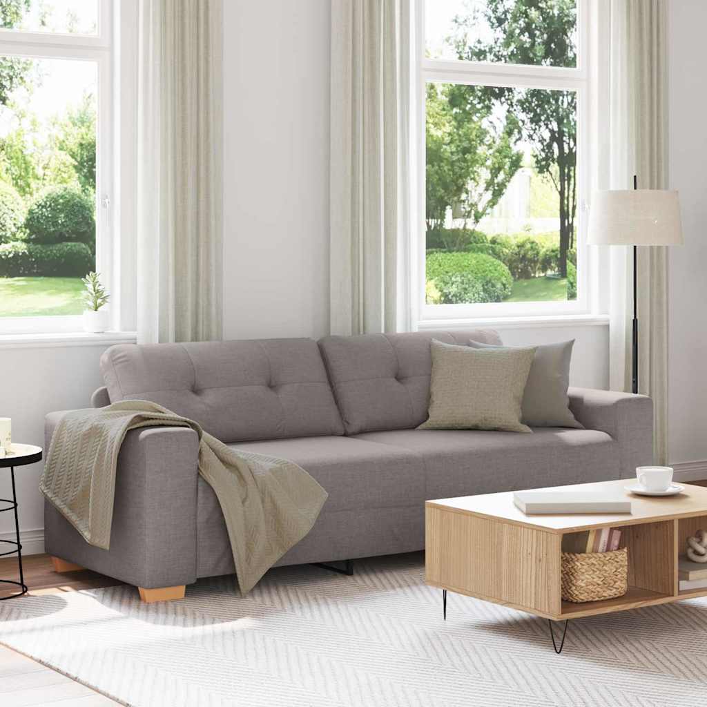 Sofa Taupe Stof, Træ Mellem Holdbar Taupe Sofa Rektangulær