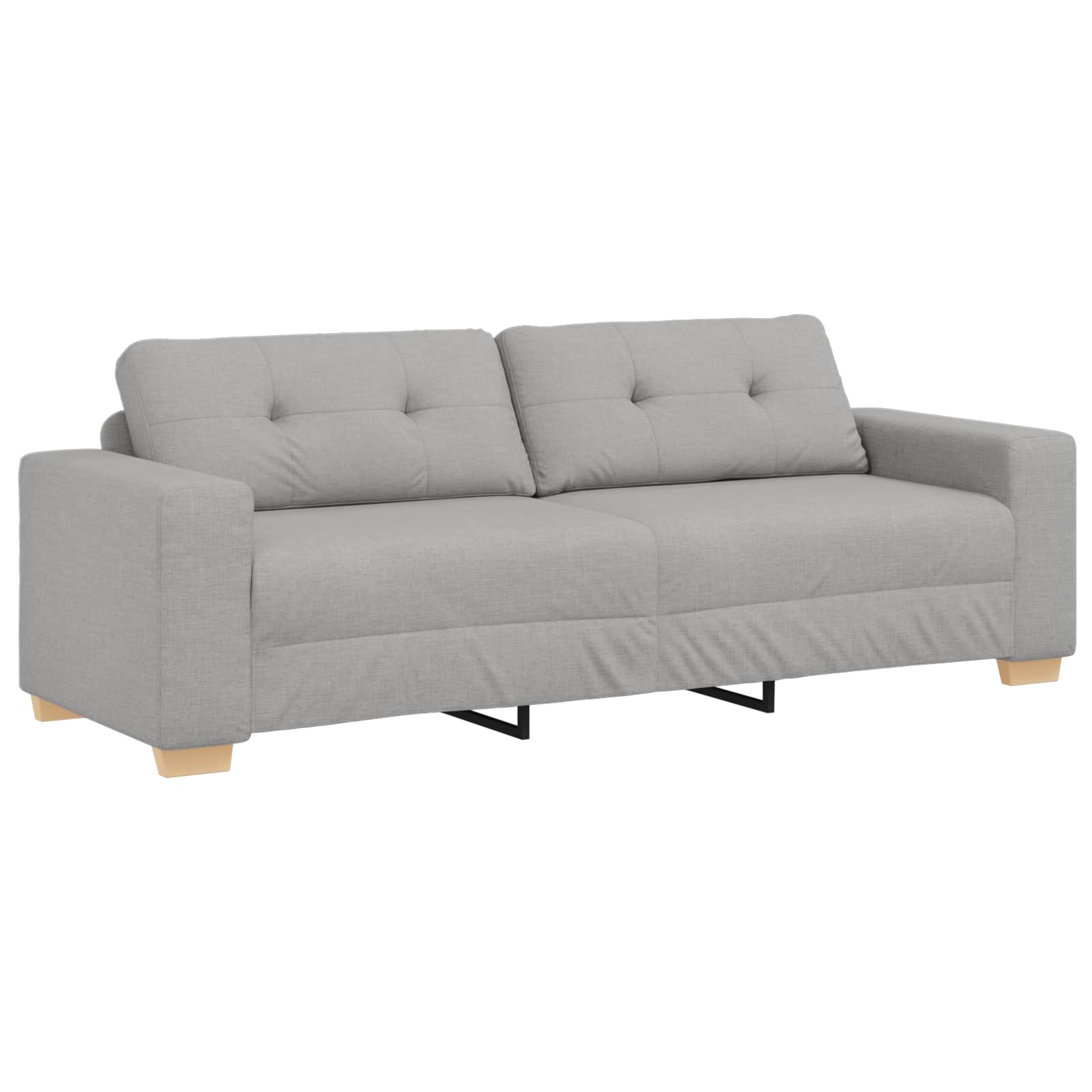 vidaXL | 3-Sitzer-Sofa | mit Kissen Wolkengrau Stoff