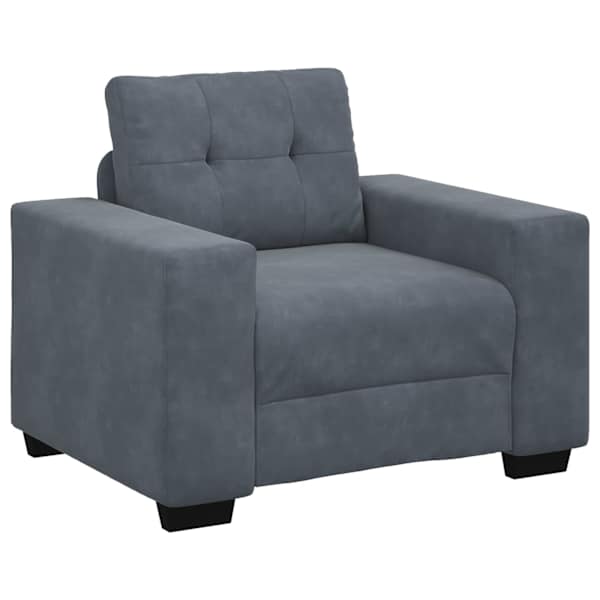 vidaXL diivanitool, tumehall, 100 x 78 x 80 cm, samet