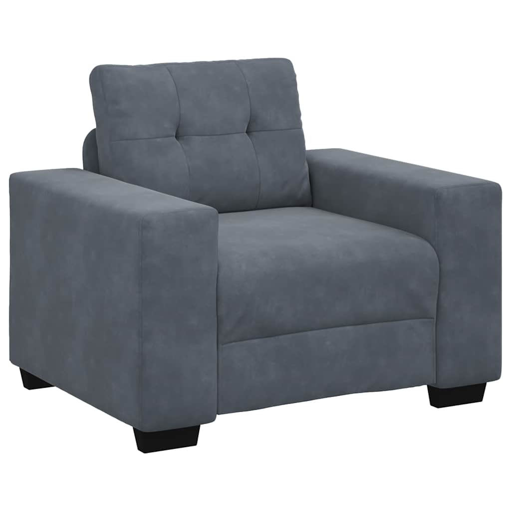 Thumbnail - vidaXL Sessel Dunkelgrau 60 cm Samt