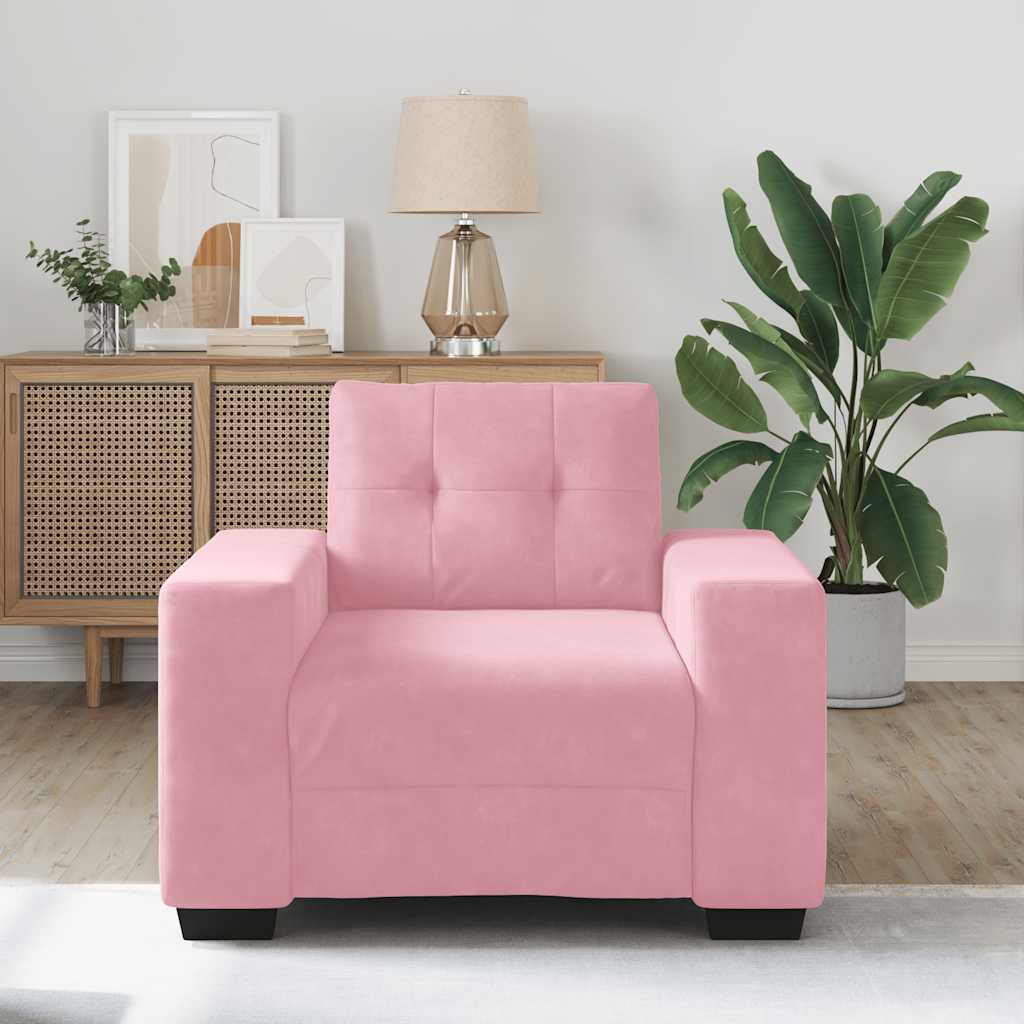vidaXL Sofastoel Roze 60 cm Fluweel