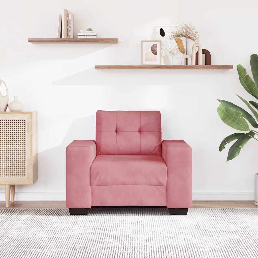 Thumbnail - vidaXL Sessel Rosa 100x78x80 cm Samt