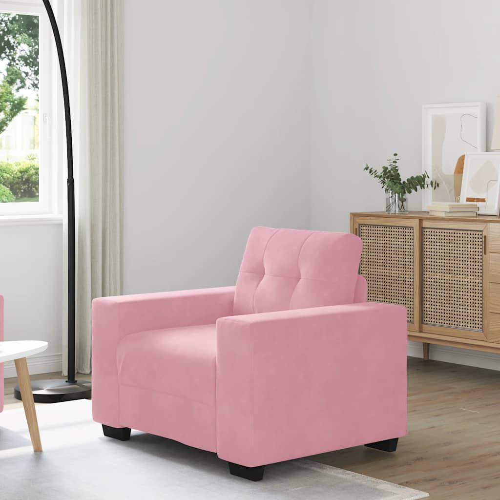 vidaXL Sessel Rosa 59 cm Samt