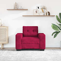 vidaXL Sessel Weinrot 100x78x80 cm Samt
