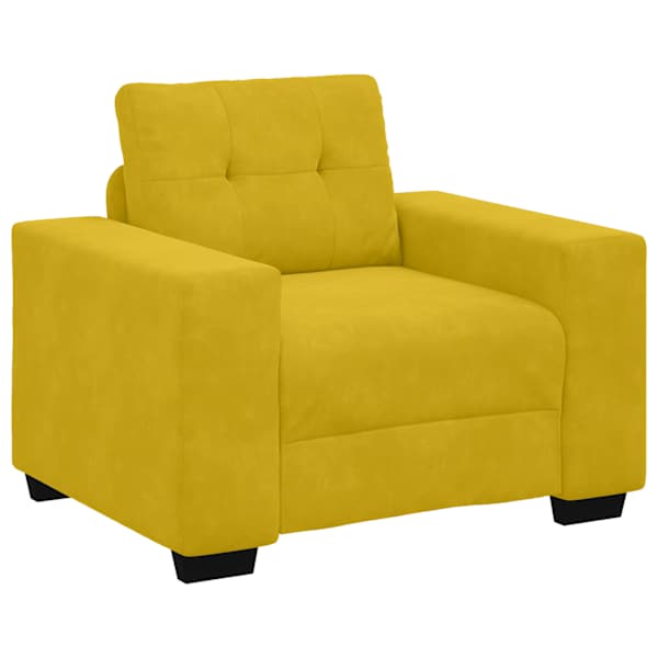 vidaXL diivanitool, kollane, 100 x 78 x 80 cm, samet