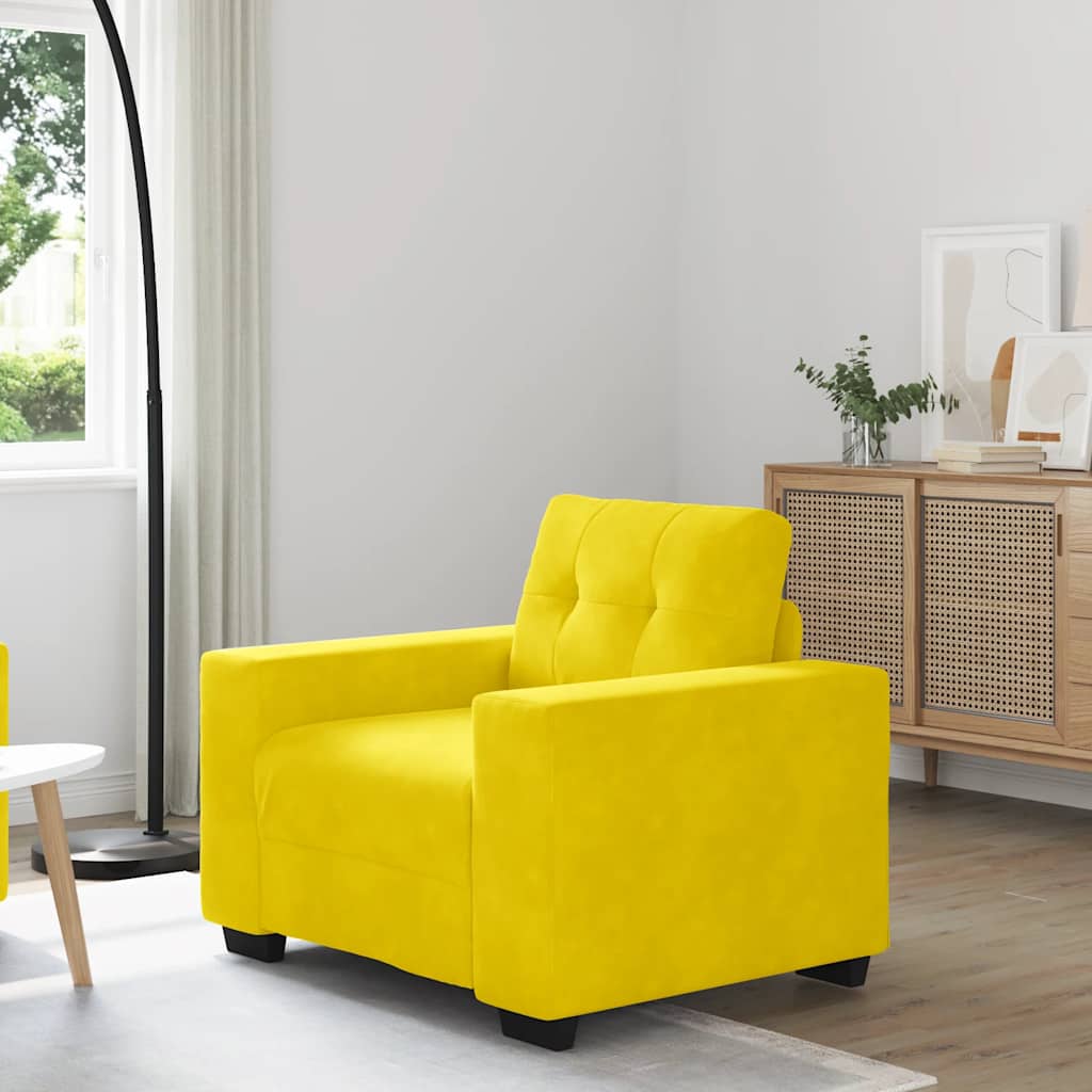 vidaXL Sessel Gelb 60 cm Samt