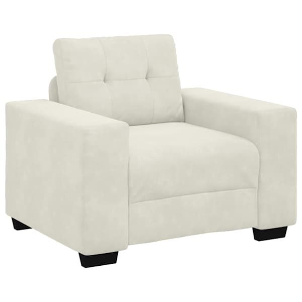vidaXL diivanitool kreemjasvalge 100 x 78 x 80 cm sametist