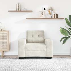 vidaXL Sessel Creme 100x78x80 cm Samt