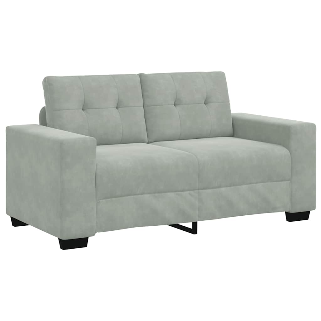 vidaXL Loveseat Sofa světle šedá 120 cm samet