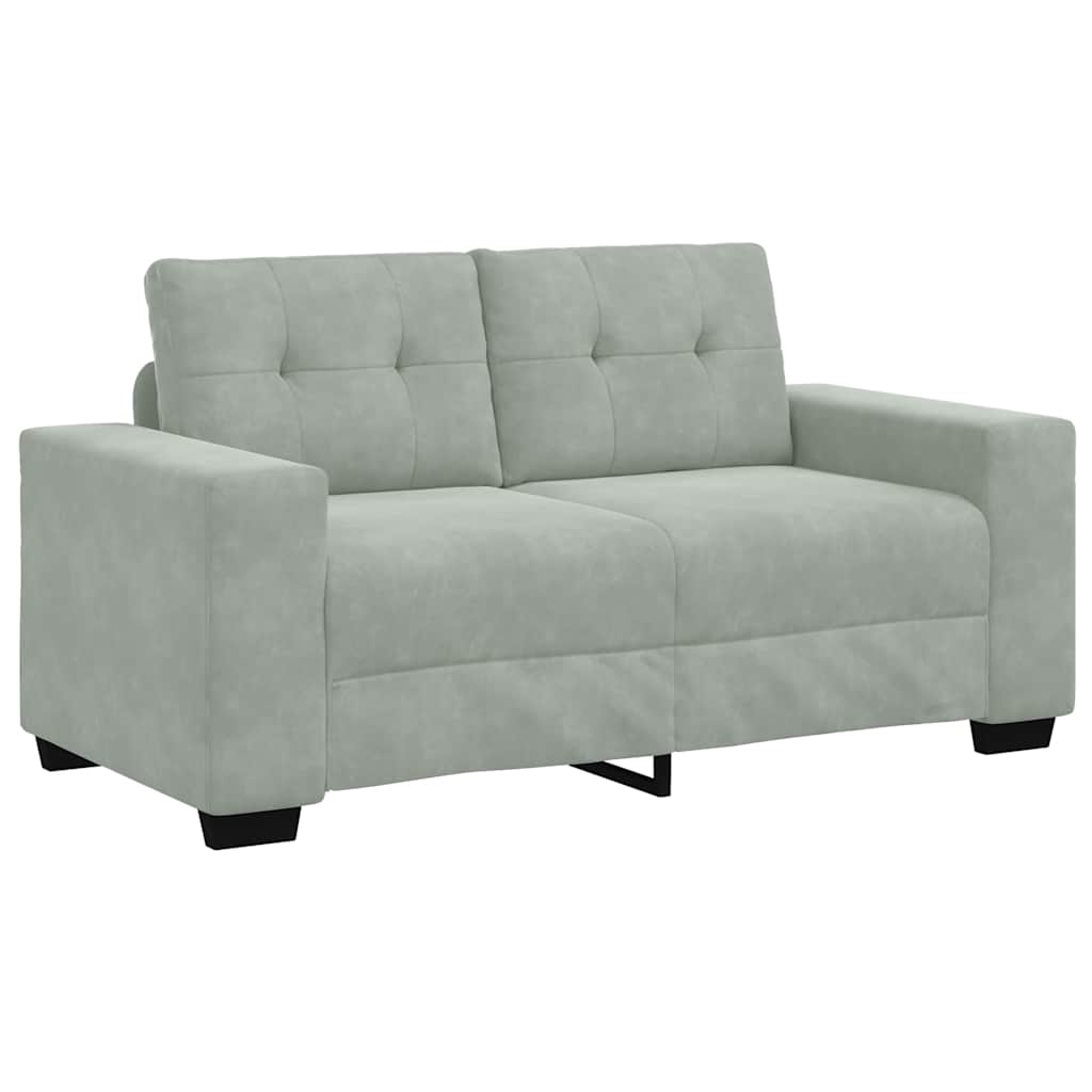 vidaXL Canapea lovesea gri deschis 160x77x82 cm catifea