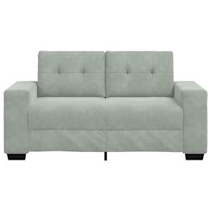 Loveseat Sofa světle šedá 160x77x82 cm samet - obrázek 4