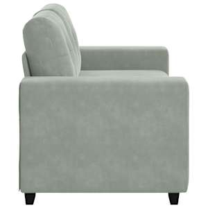 Loveseat Sofa světle šedá 160x77x82 cm samet - obrázek 5