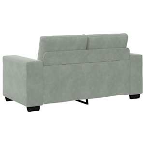 Loveseat Sofa světle šedá 160x77x82 cm samet - obrázek 6