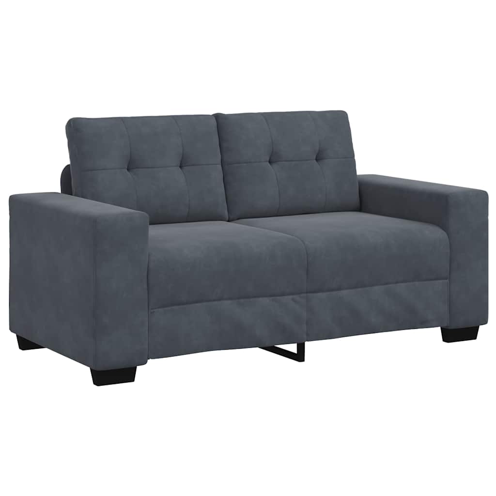 vidaXL Canapea lovesea gri închis 160x77x82 cm catifea