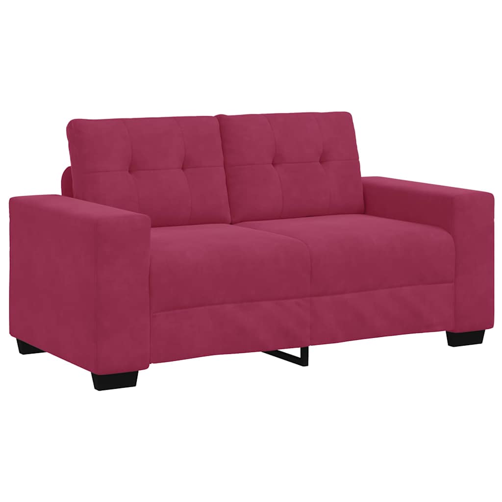  vidaXL bordó bársony loveseat kanapé 120 cm akciós termékkép 1
