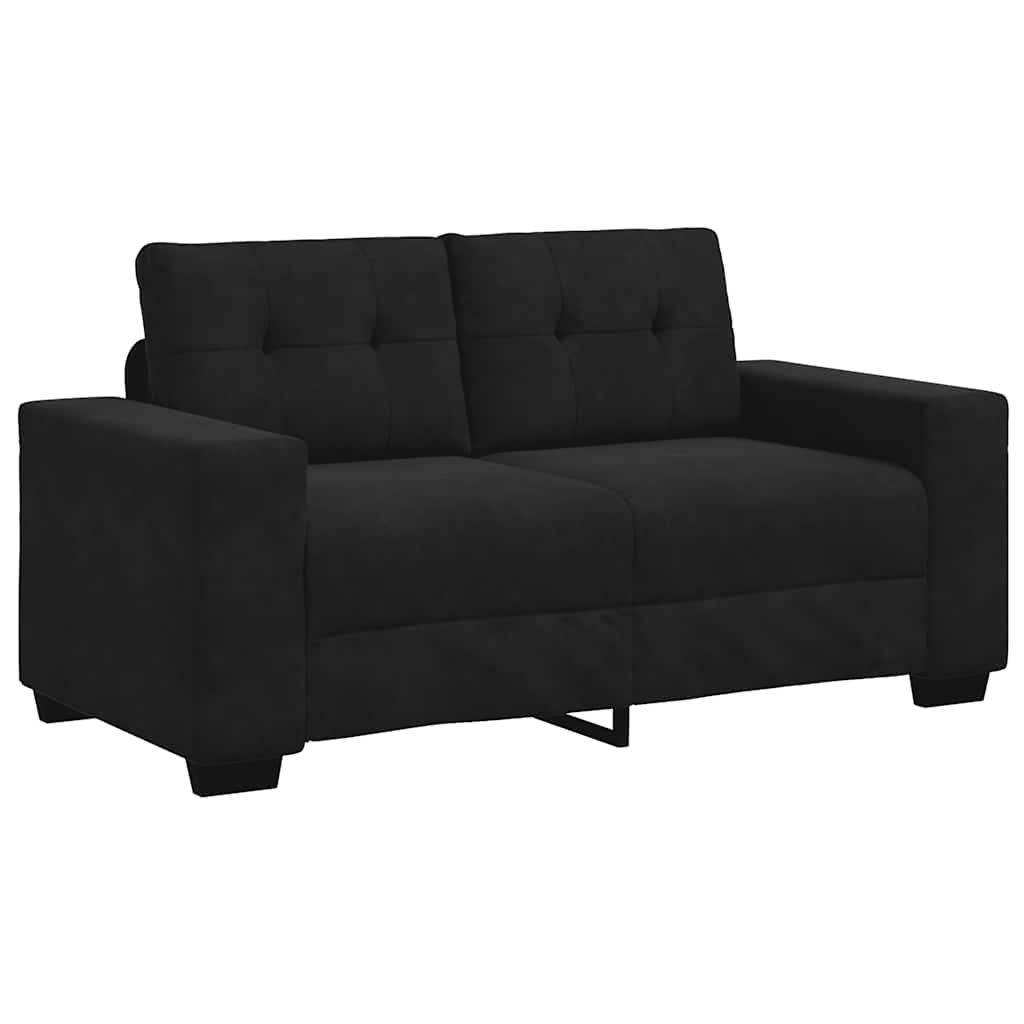 vidaXL Loveseat Sofa Černý 120 cm samet
