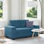  vidaXL kék bársony loveseat kanapé 120 cm termék 2. képe
