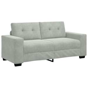 Loveseat Sofa světle šedá 180x77x82 cm samet - obrázek 2