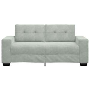 Loveseat Sofa světle šedá 180x77x82 cm samet - obrázek 4