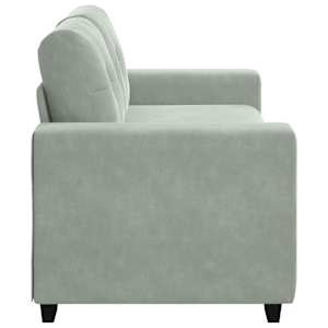 Loveseat Sofa světle šedá 180x77x82 cm samet - obrázek 5