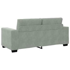 Loveseat Sofa světle šedá 180x77x82 cm samet - obrázek 6
