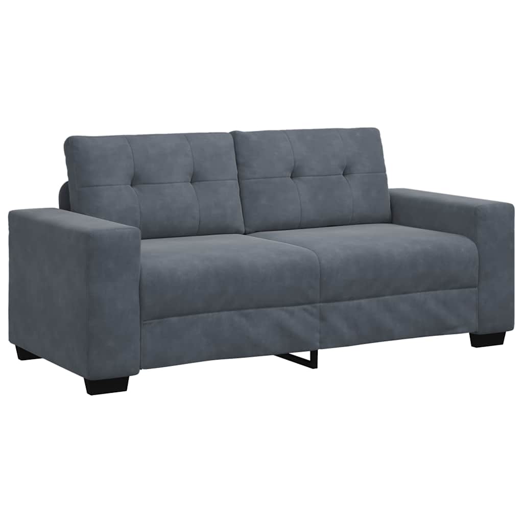 vidaXL Canapea lovesea gri închis 180x77x82 cm catifea