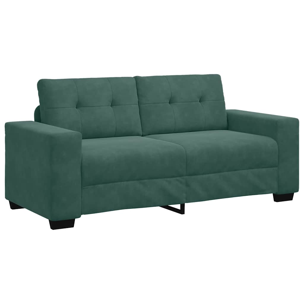 Thumbnail - vidaXL Zweisitzer-Sofa Dunkelgrün 180x77x82 cm Samt