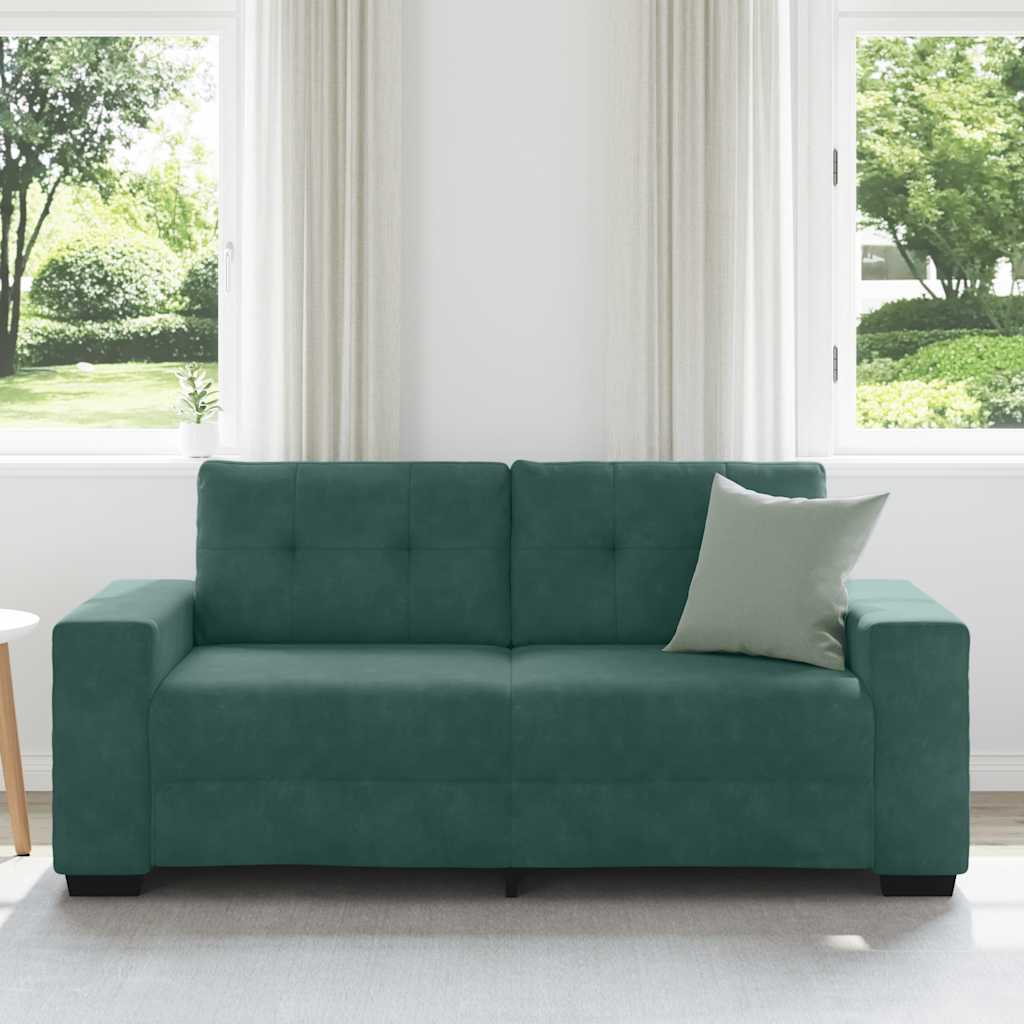 Thumbnail - vidaXL Zweisitzer-Sofa Dunkelgrün 140 cm Samt