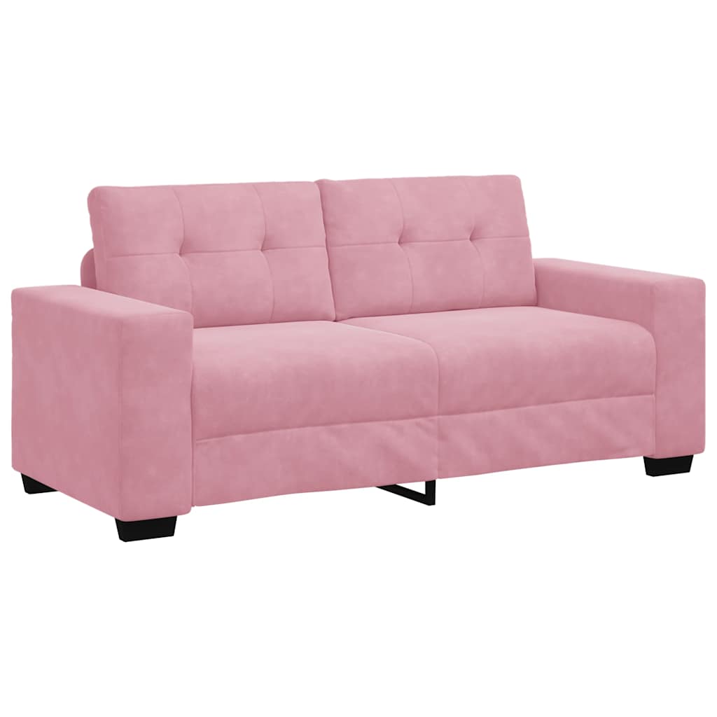  vidaXL rózsaszín bársony loveseat kanapé 140 cm akciós termékkép 1