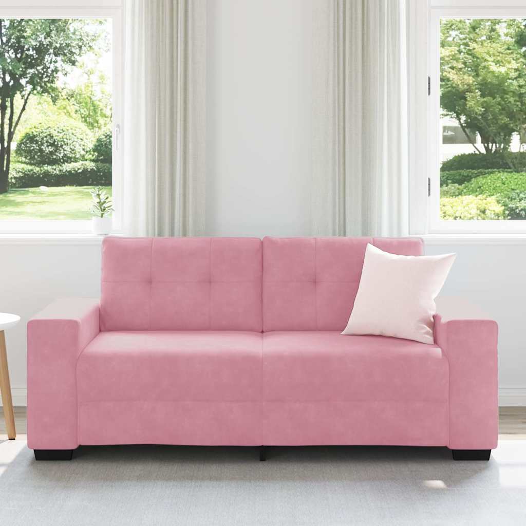 vidaXL loveseat bank roze 140 cm fluweel