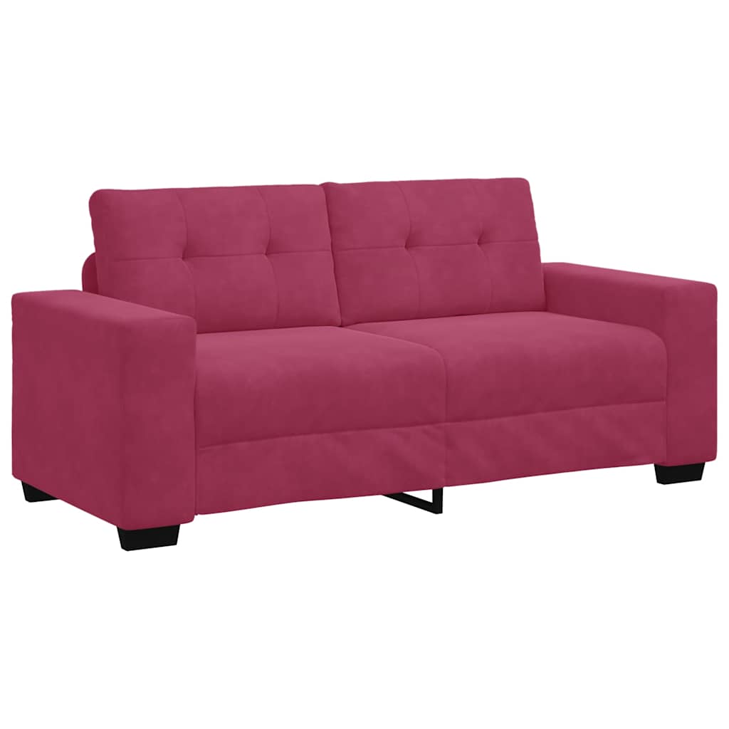 Thumbnail - vidaXL Zweisitzer-Sofa Weinrot 140 cm Samt