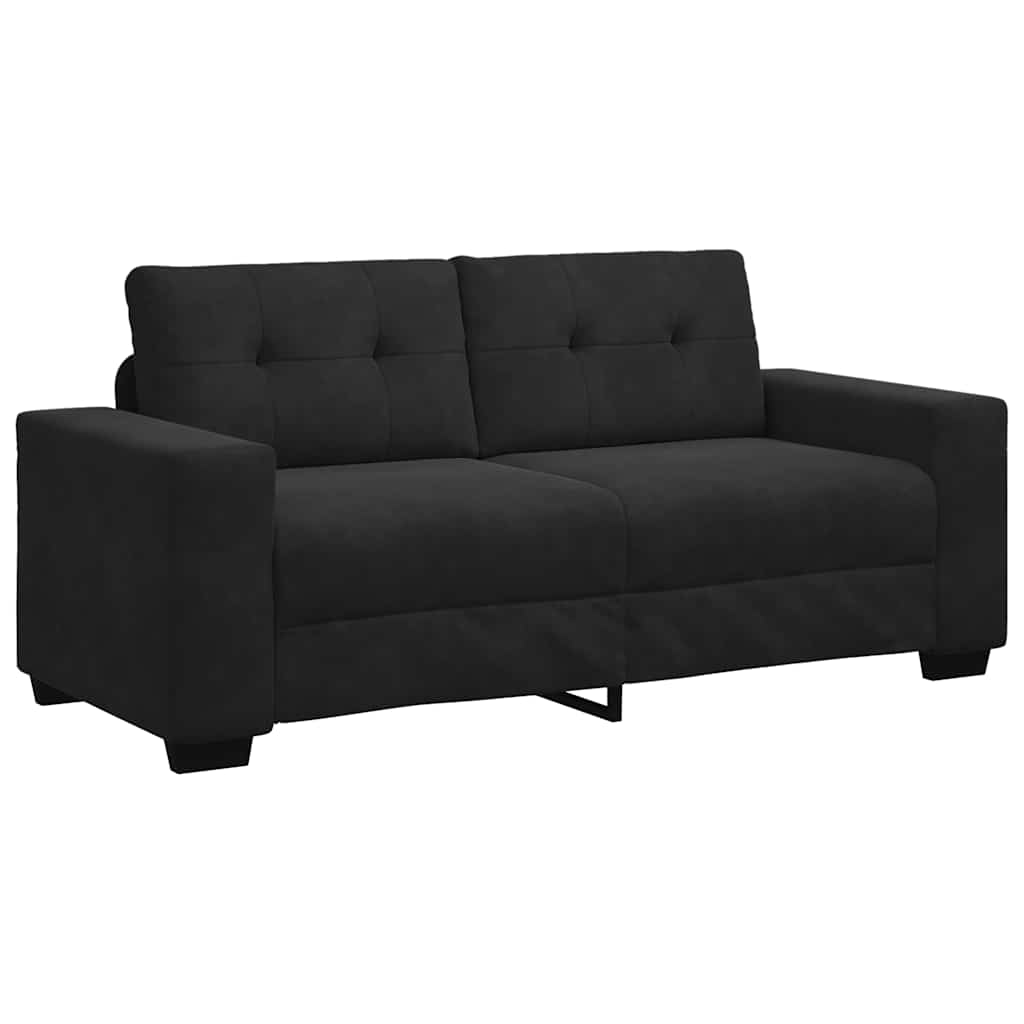 Thumbnail - vidaXL Zweisitzer-Sofa Schwarz 180x77x82 cm Samt