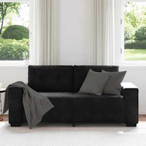 Loveseat Sofa Černý 180x77x82 cm samet - obrázek 3