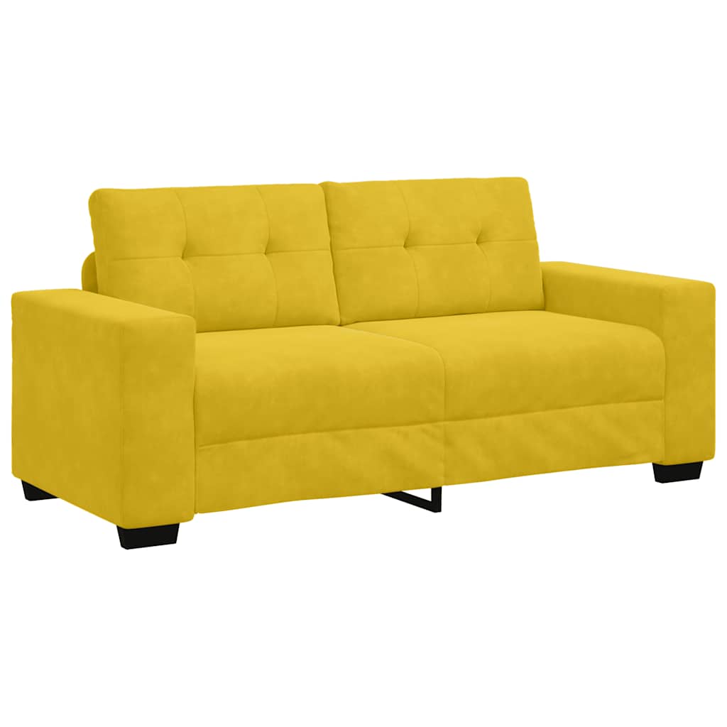 Thumbnail - vidaXL Zweisitzer-Sofa Gelb 180x77x82 cm Samt