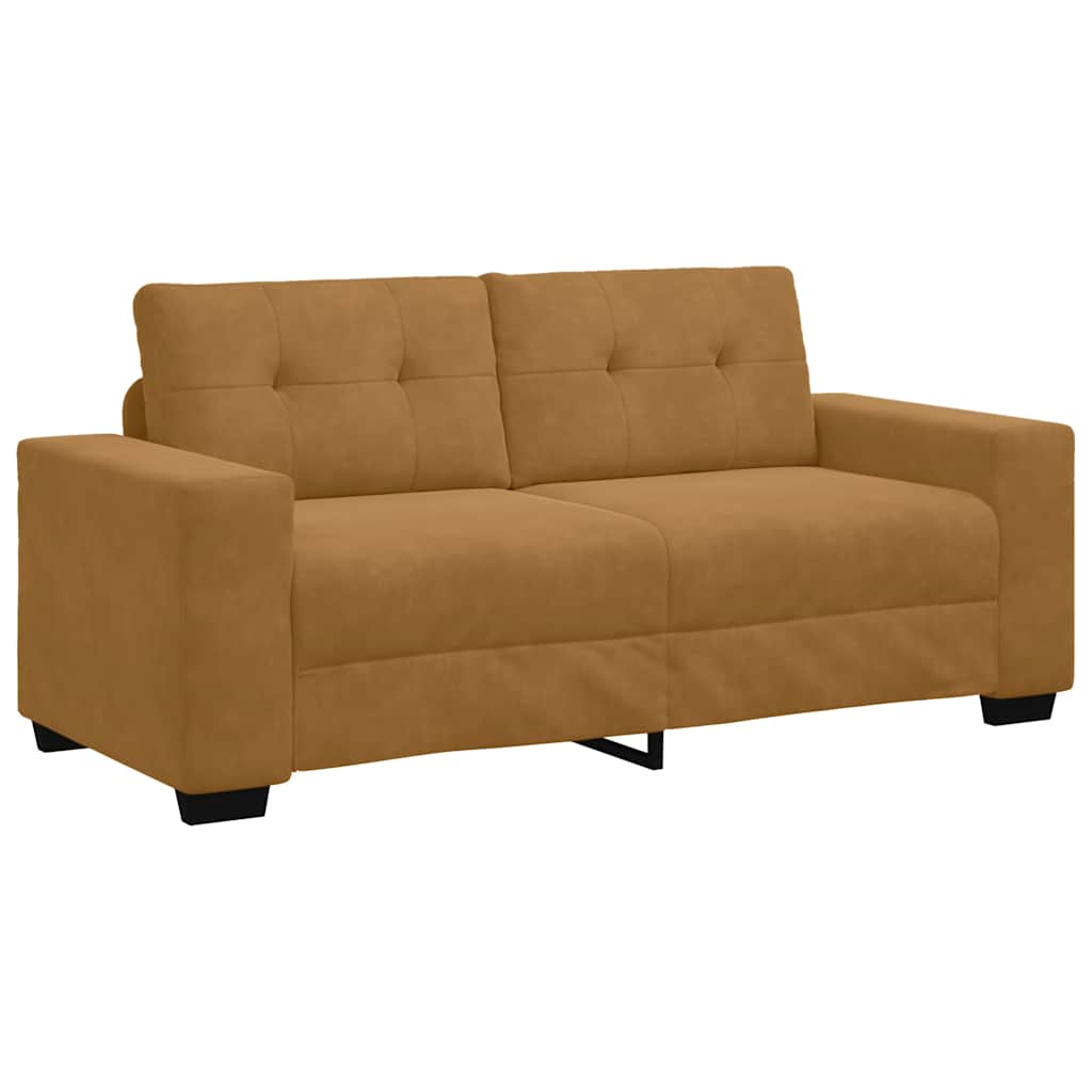 Thumbnail - vidaXL Zweisitzer-Sofa Braun 180x77x82 cm Samt