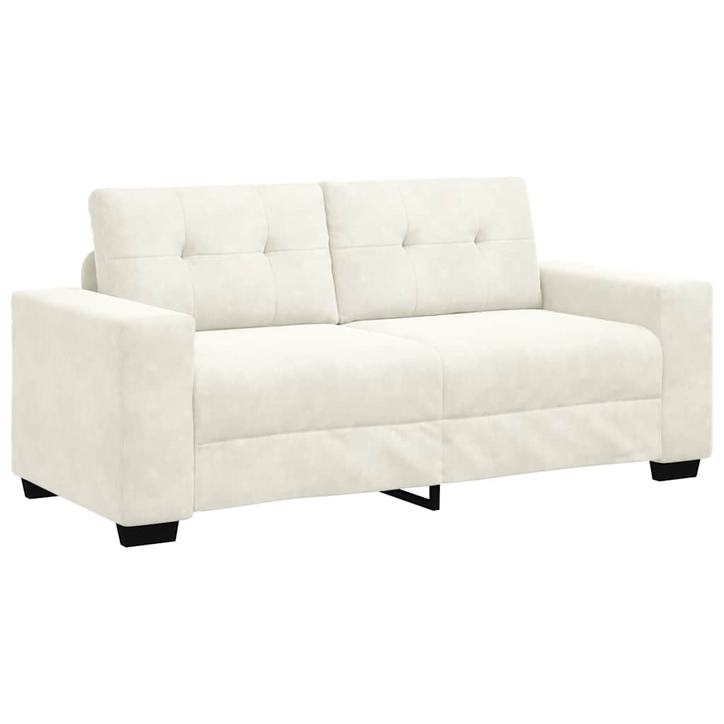 Thumbnail - vidaXL Zweisitzer-Sofa Creme 140 cm Samt