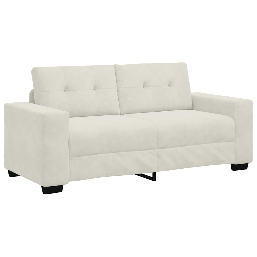 Thumbnail - vidaXL Zweisitzer-Sofa Creme 140 cm Samt