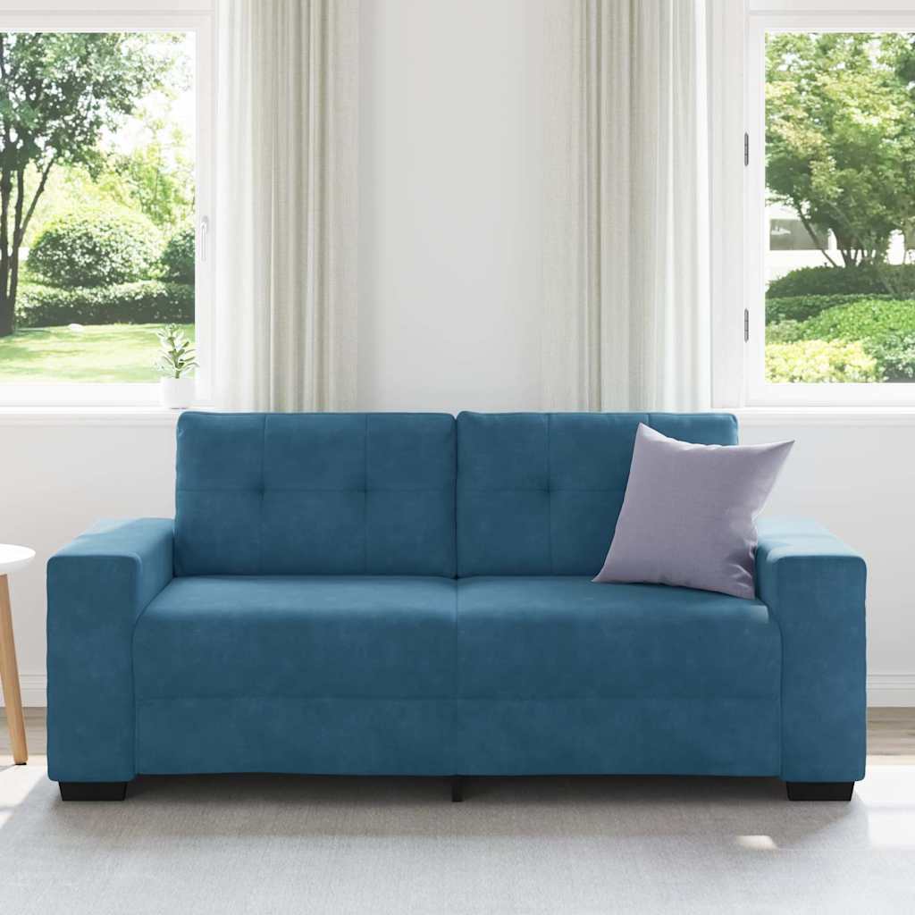 Thumbnail - vidaXL Zweisitzer-Sofa Blau 140 cm Samt