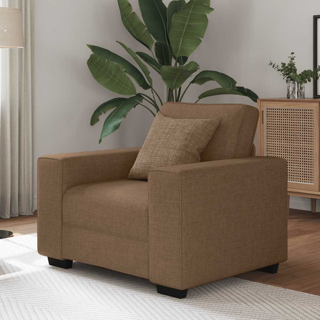 vidaXL Sessel Braun 60 cm Stoff