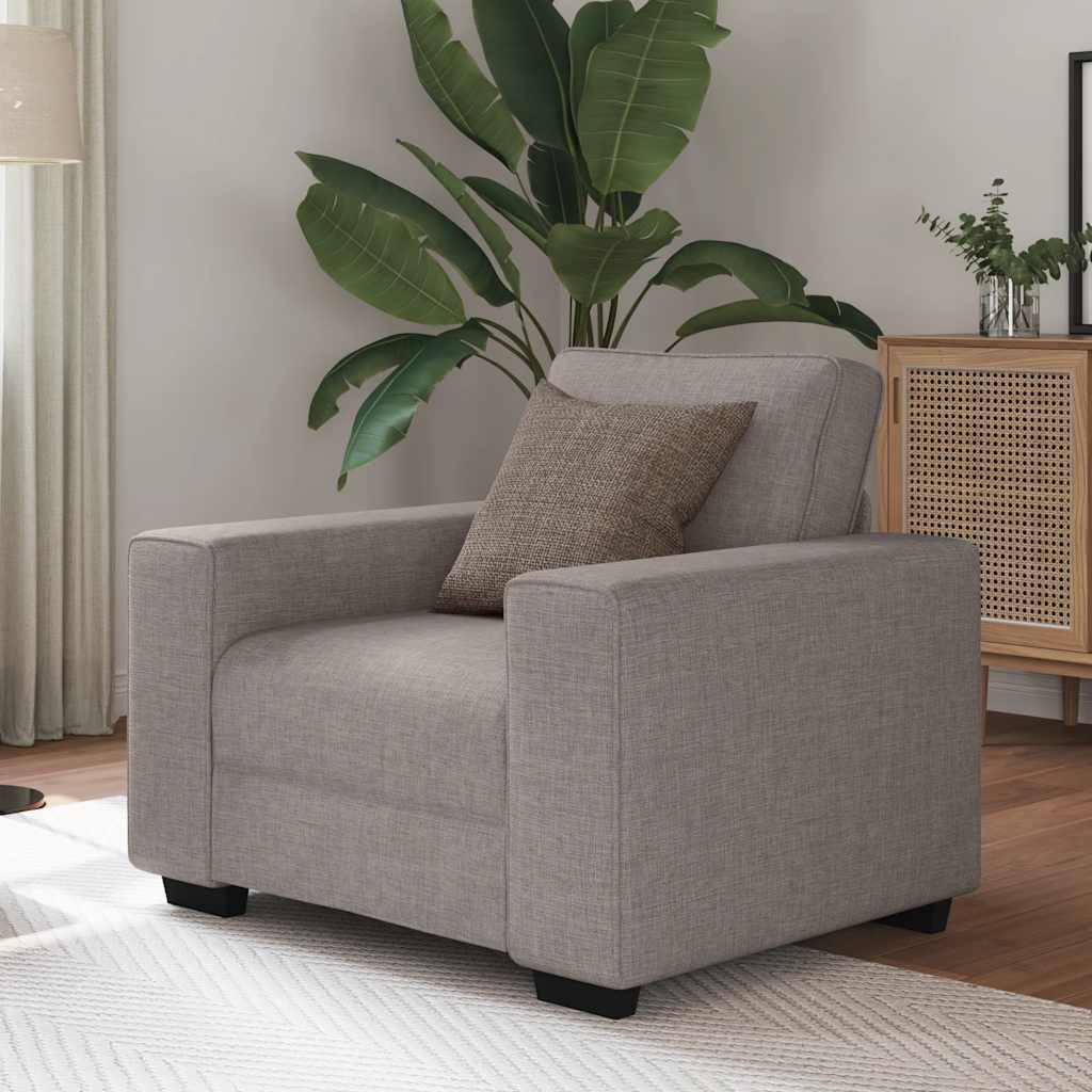 vidaXL Sessel Taupe 60 cm Stoff