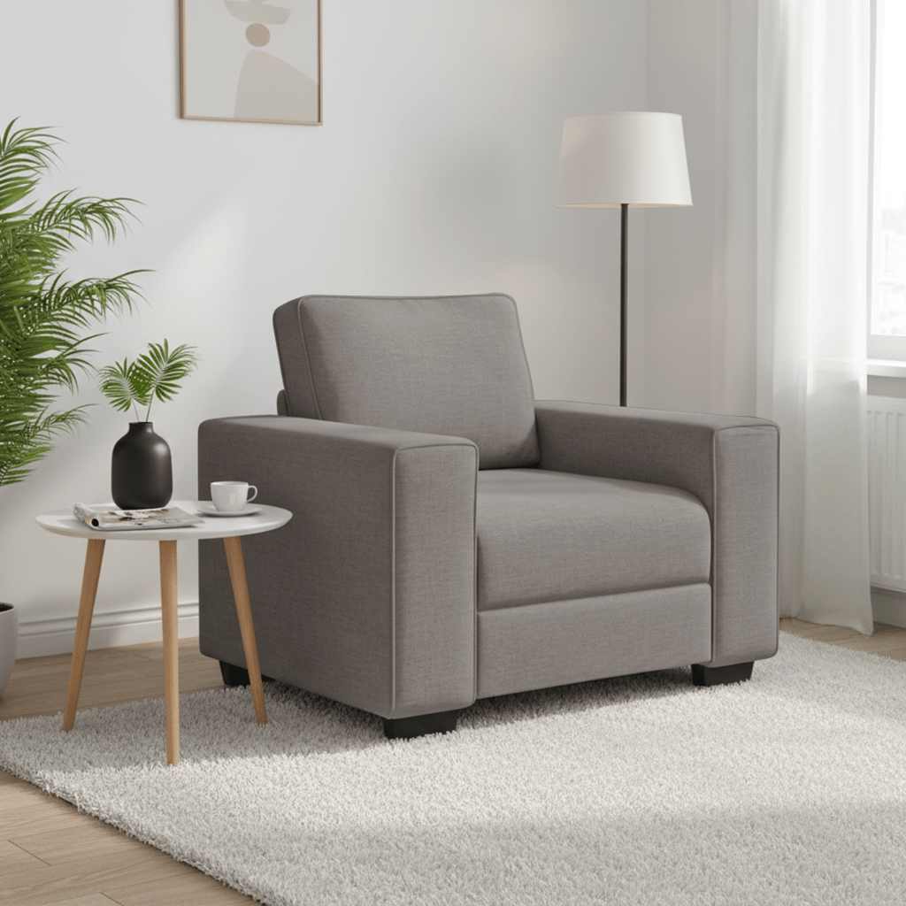 vidaXL Sessel Taupe 60 cm Stoff